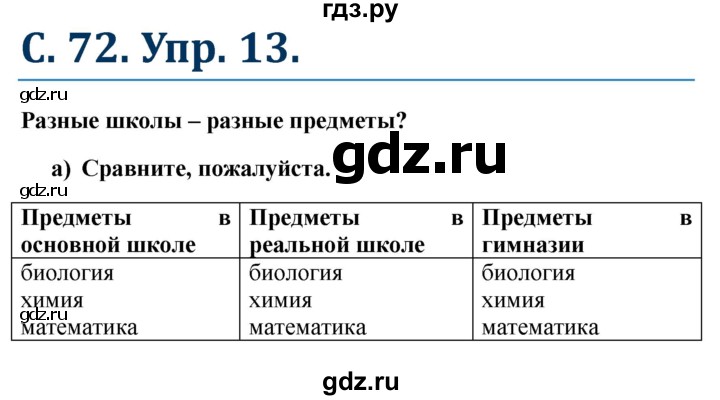 ГДЗ по немецкому языку 8 класс Радченко Wunderkinder Plus Базовый и углубленный уровень страница - 72, Решебник к учебнику Wunderkinder