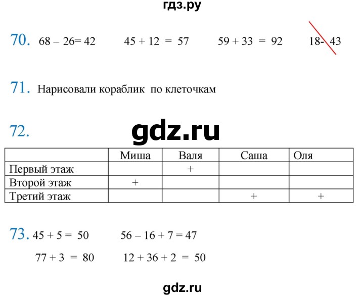 ГДЗ по математике 2 класс  Кремнева рабочая тетрадь (Моро)  тетрадь №1. страница - 76, Решебник 2024