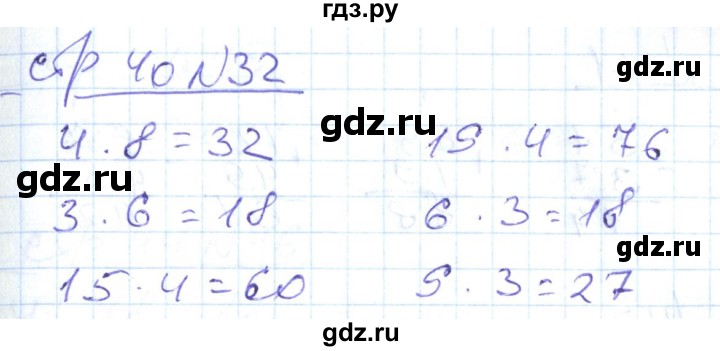 ГДЗ по математике 2 класс  Кремнева рабочая тетрадь (Моро)  тетрадь №2. страница - 40, Решебник №1 2018