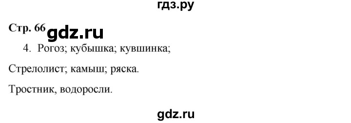 ГДЗ по окружающему миру 4 класс  Соколова рабочая тетрадь (Плешаков)  тетрадь №1. страница - 66, Решебник 2020