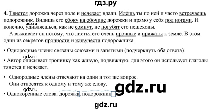 ГДЗ по русскому языку 4 класс  Рамзаева Тетрадь для упражнений  часть 1 - 4, Решебник 2024