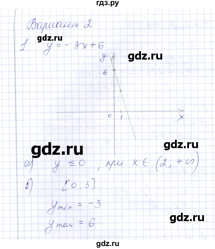 ГДЗ по алгебре 7 класс  Шуркова контрольные работы (к учебнику Мордкович)  контрольная 2 / вариант 2 - 1, Решебник