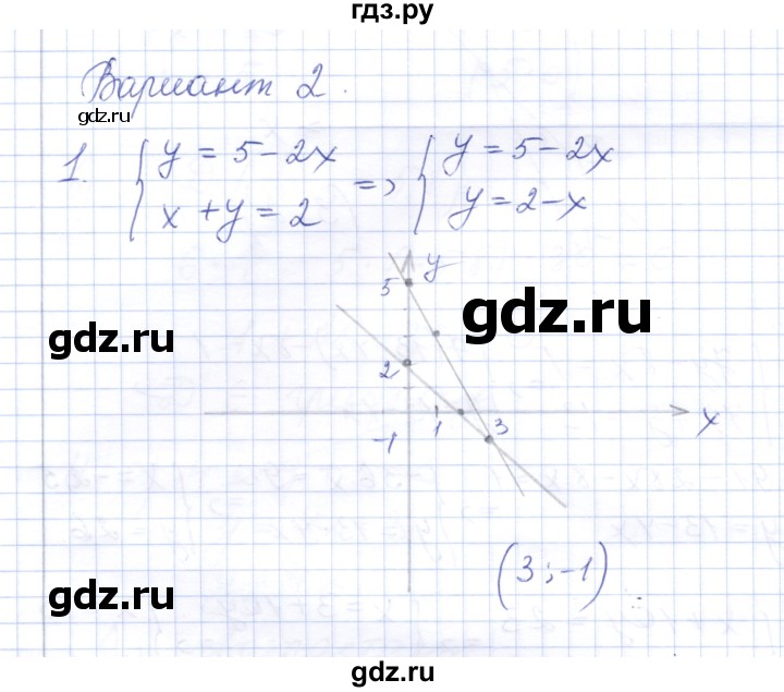 ГДЗ по алгебре 7 класс  Шуркова контрольные работы (Мордкович)  контрольная 3 / вариант 2 - 1, Решебник