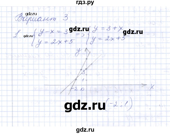 ГДЗ по алгебре 7 класс  Шуркова контрольные работы (к учебнику Мордкович)  контрольная 3 / вариант 3 - 1, Решебник