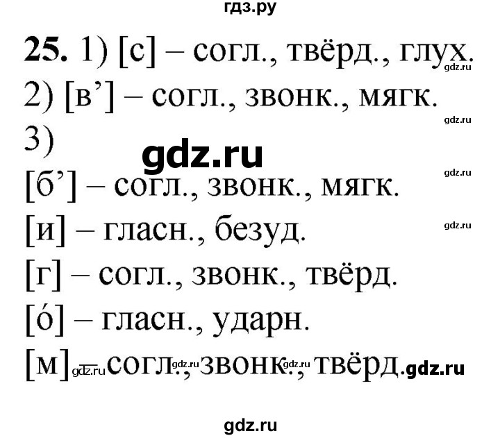 ГДЗ по русскому языку 5 класс Львов рабочая тетрадь  упражнение - 25, Решебник