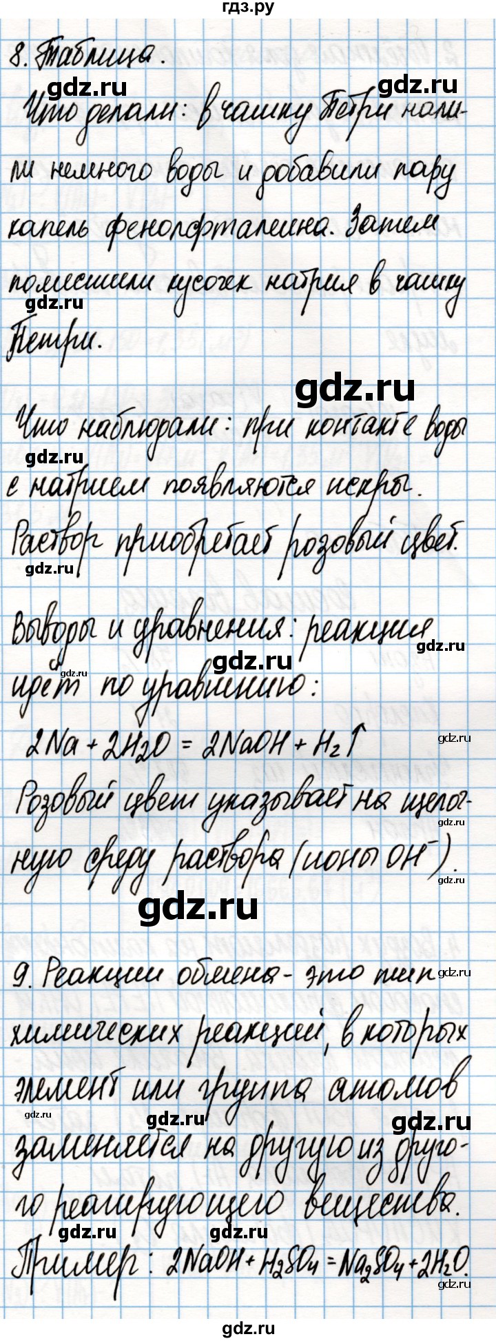 ГДЗ страница 46 химия 8 класс рабочая тетрадь Габриелян, Остроумов