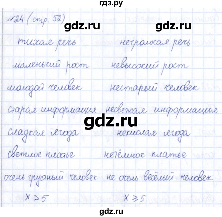 ГДЗ по информатике 6 класс Босова рабочая тетрадь  страница - 52, Решебник