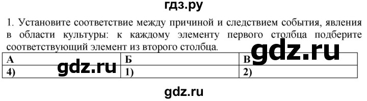 ГДЗ по истории 9 класс Баранов проверочные и контрольные работы  страница - 72, Решебник