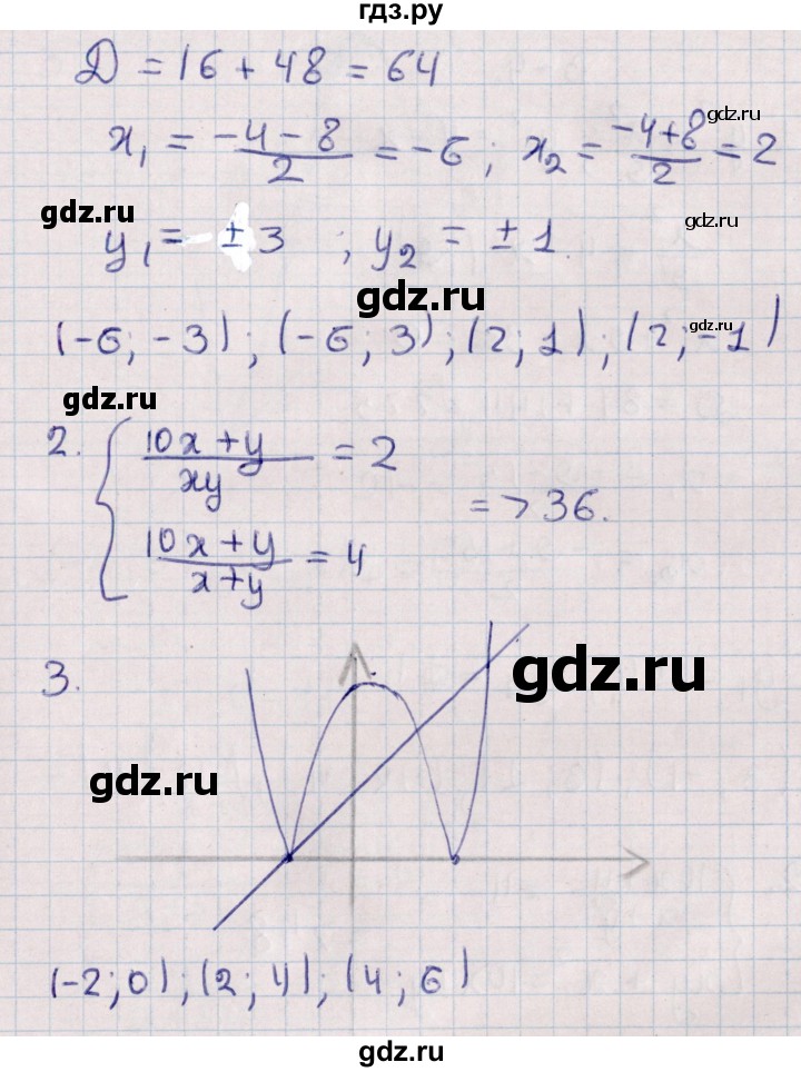 ГДЗ по алгебре 9 класс Журавлев контрольные и самостоятельные работы  алгебра / самостоятельные работы / С-10 - Вариант 3, Решебник