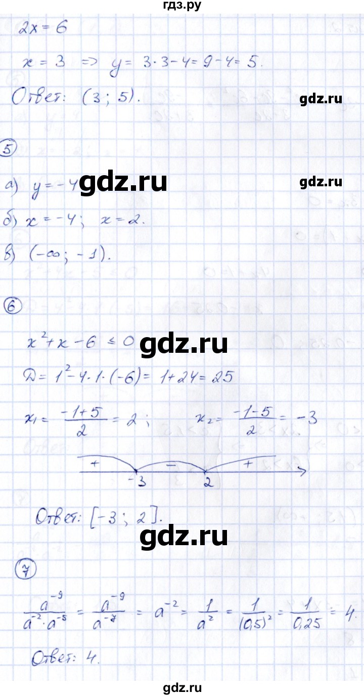 ГДЗ по алгебре 9 класс Кузнецова сборник заданий  раздел 1 / работа 11. вариант - 1, Решебник