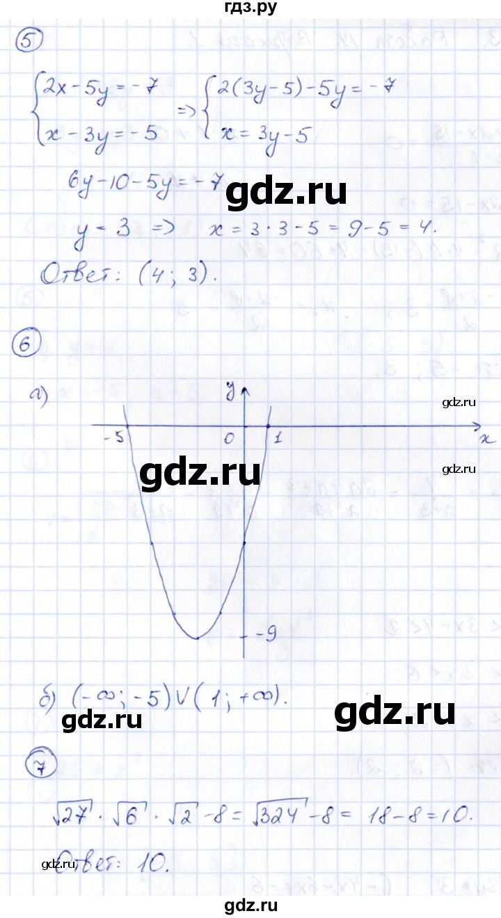 ГДЗ по алгебре 9 класс Кузнецова сборник заданий  раздел 1 / работа 13. вариант - 2, Решебник