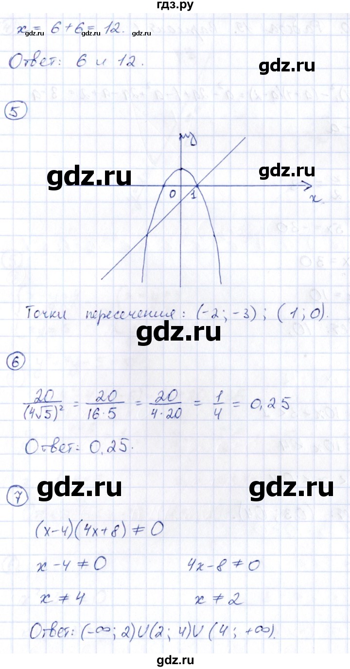 ГДЗ по алгебре 9 класс Кузнецова сборник заданий  раздел 1 / работа 18. вариант - 2, Решебник