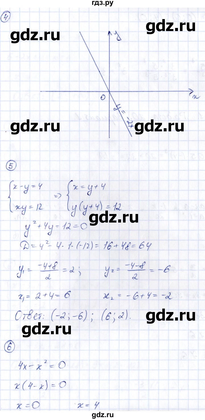 ГДЗ по алгебре 9 класс Кузнецова сборник заданий  раздел 1 / работа 19. вариант - 2, Решебник