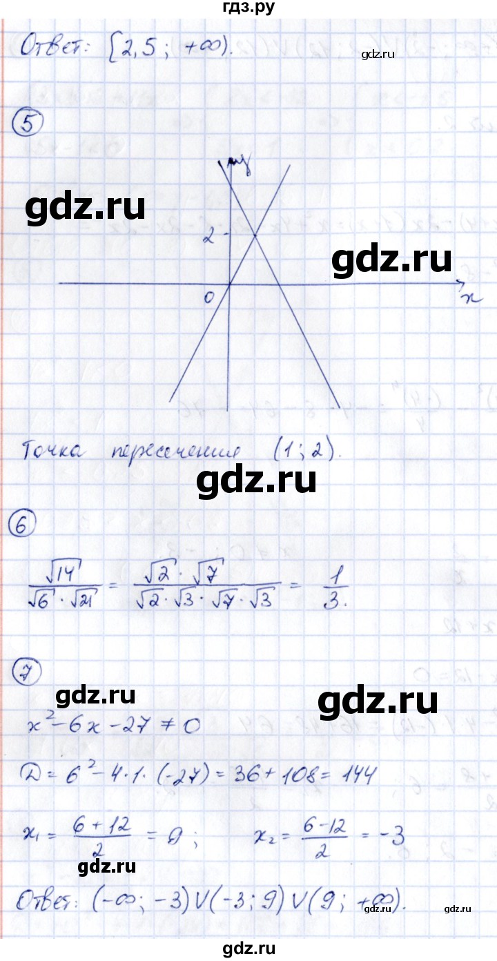 ГДЗ по алгебре 9 класс Кузнецова сборник заданий  раздел 1 / работа 41. вариант - 2, Решебник