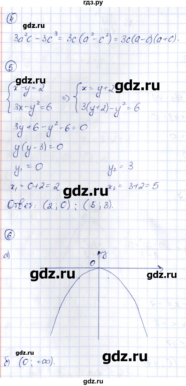 ГДЗ по алгебре 9 класс Кузнецова сборник заданий  раздел 1 / работа 44. вариант - 2, Решебник