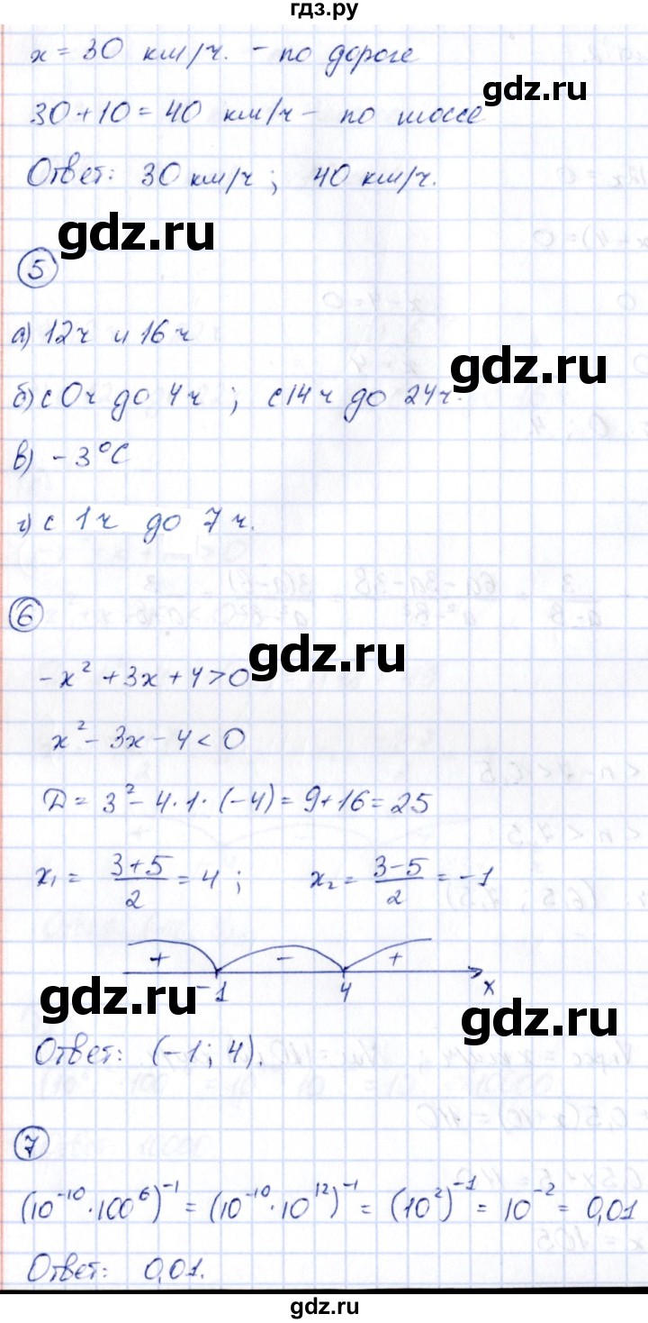 ГДЗ по алгебре 9 класс Кузнецова сборник заданий  раздел 1 / работа 56. вариант - 2, Решебник