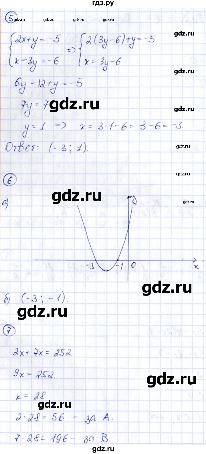 ГДЗ по алгебре 9 класс Кузнецова сборник заданий  раздел 1 / работа 64. вариант - 1, Решебник