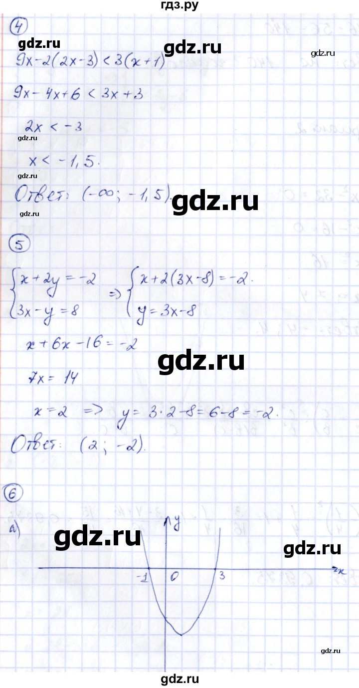 ГДЗ по алгебре 9 класс Кузнецова сборник заданий  раздел 1 / работа 64. вариант - 2, Решебник