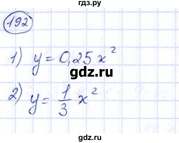 ГДЗ по алгебре 9 класс Кузнецова сборник заданий  раздел 2 - 192, Решебник