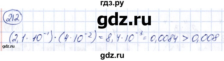 ГДЗ по алгебре 9 класс Кузнецова сборник заданий  задания - 212, Решебник