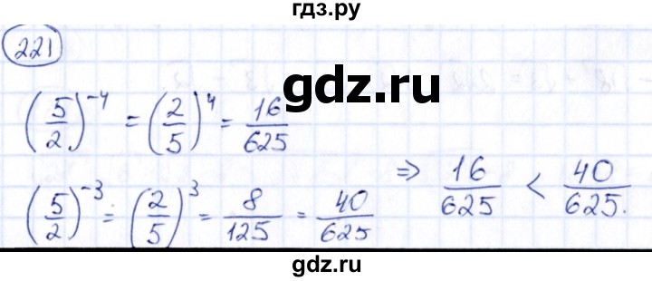 ГДЗ по алгебре 9 класс Кузнецова сборник заданий  задания - 221, Решебник