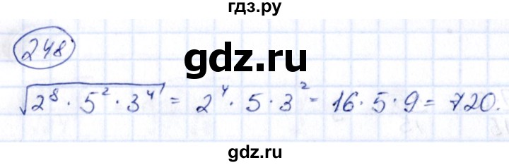 ГДЗ по алгебре 9 класс Кузнецова сборник заданий  задания - 248, Решебник