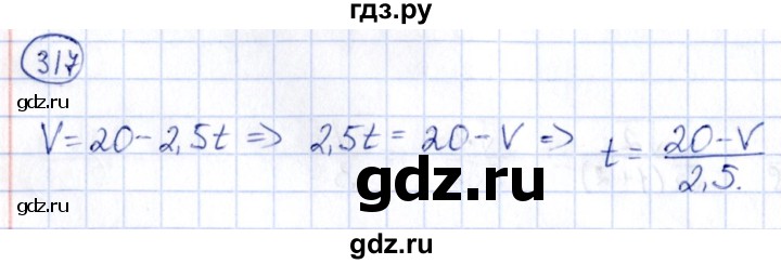 ГДЗ по алгебре 9 класс Кузнецова сборник заданий  задания - 317, Решебник