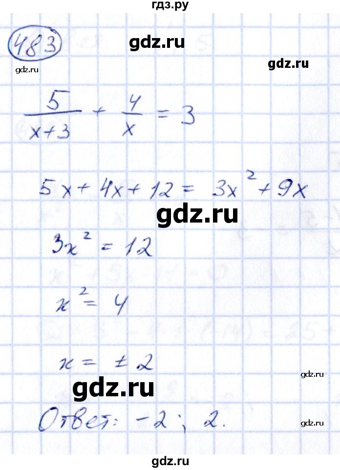 ГДЗ по алгебре 9 класс Кузнецова сборник заданий  задания - 483, Решебник