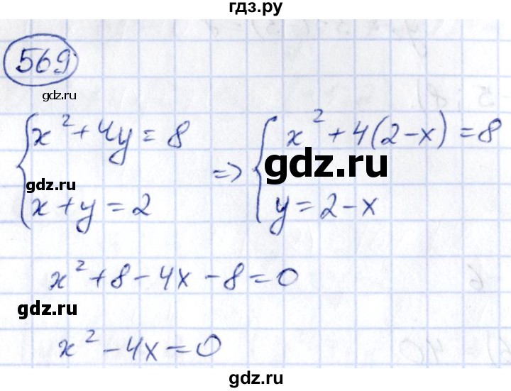 ГДЗ по алгебре 9 класс Кузнецова сборник заданий  задания - 569, Решебник