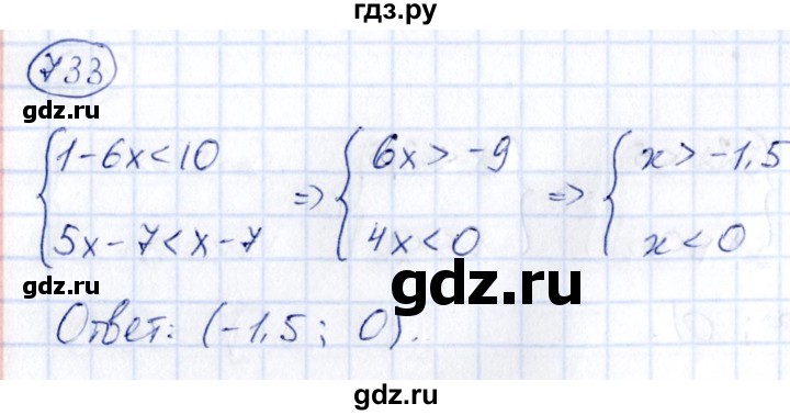 ГДЗ по алгебре 9 класс Кузнецова сборник заданий  задания - 733, Решебник