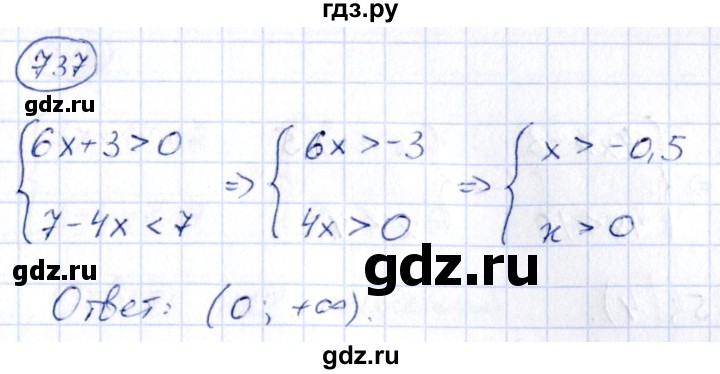 ГДЗ по алгебре 9 класс Кузнецова сборник заданий  задания - 737, Решебник