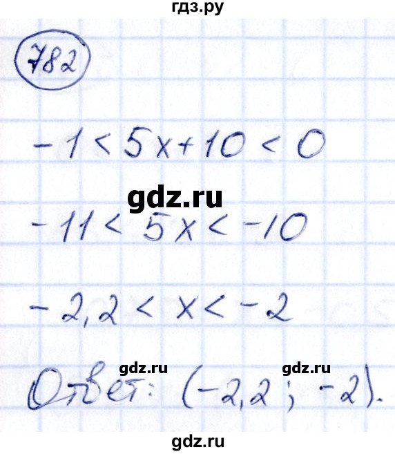 ГДЗ по алгебре 9 класс Кузнецова сборник заданий  задания - 782, Решебник