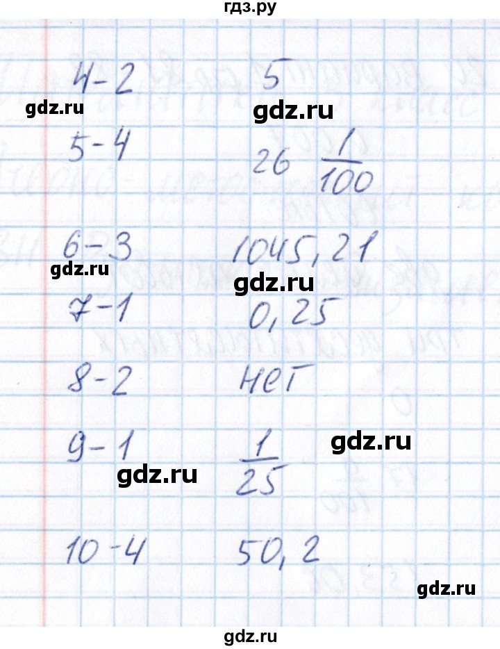 ГДЗ по математике 5 класс  Рудницкая тесты к учебнику Зубаревой  тест 20 (вариант) - 2, Решебник