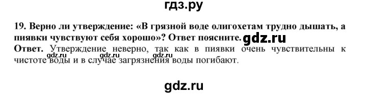 ГДЗ по биологии 7 класс  Латюшин рабочая тетрадь Животные  параграф 9,10 (упражнение) - 19, Решебник