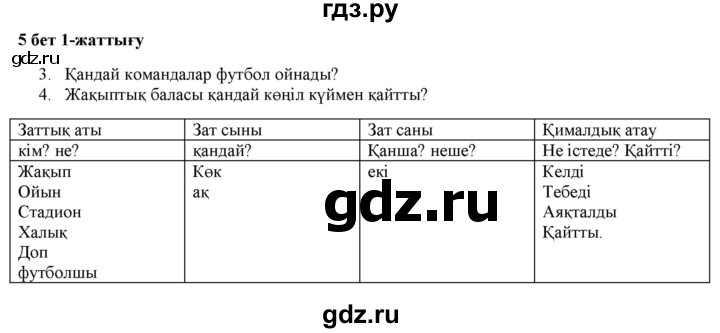 ГДЗ по казахскому языку 2 класс Жумабаева   бөлім 2. бет - 5, Решебник