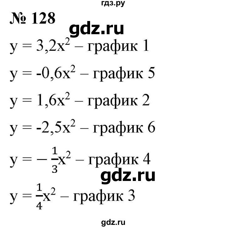 ГДЗ по алгебре 9 класс Бунимович   упражнение - 128, Решебник