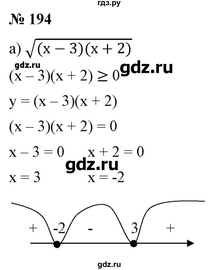 ГДЗ по алгебре 9 класс Бунимович   упражнение - 194, Решебник