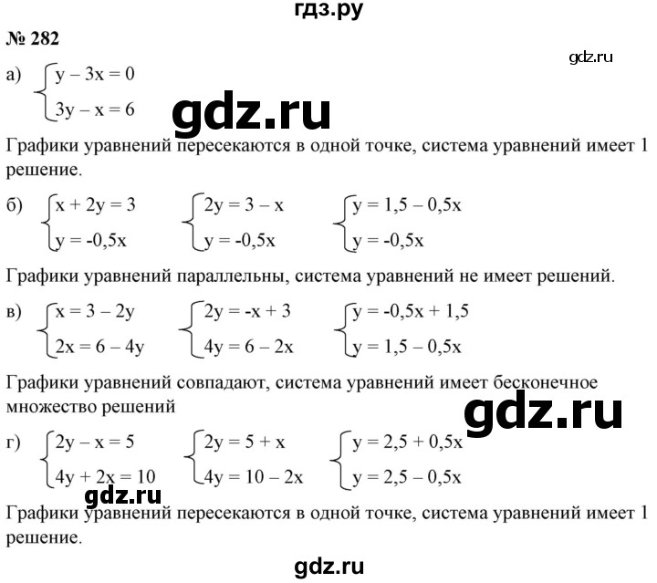 ГДЗ по алгебре 9 класс Бунимович   упражнение - 282, Решебник