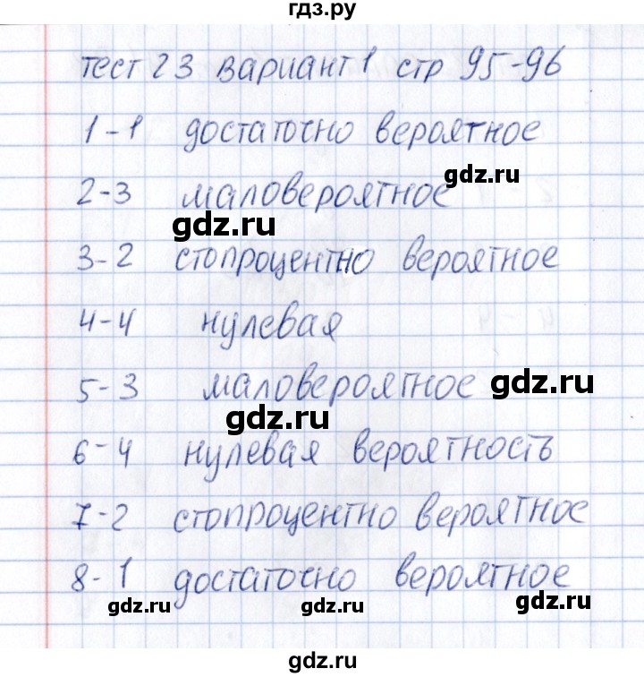ГДЗ по математике 6 класс  Рудницкая тесты к учебнику Зубаревой  тест 23 (вариант) - 1, Решебник