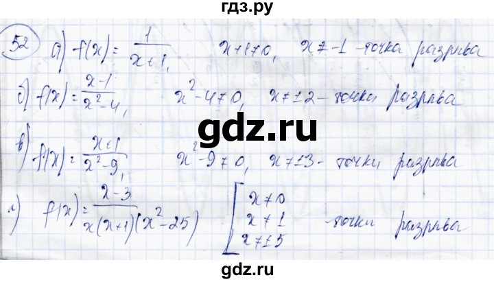 ГДЗ по алгебре 10 класс Абылкасымова   повторение курса 10 класса - 52, Решебник
