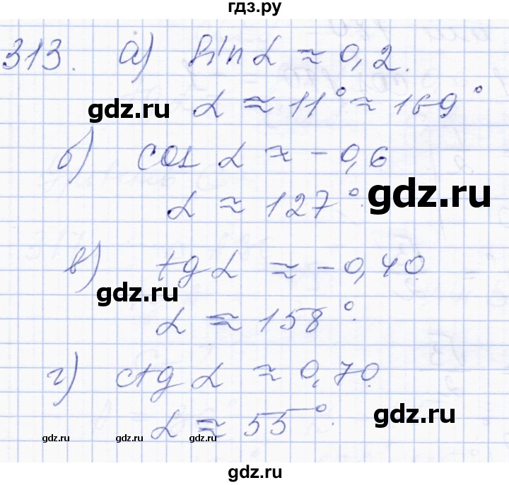 ГДЗ по геометрии 8 класс Солтан   задача - 313, Решебник