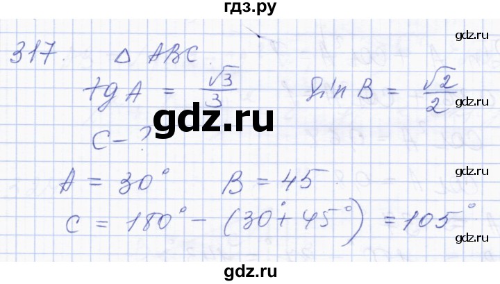 ГДЗ по геометрии 8 класс Солтан   задача - 317, Решебник
