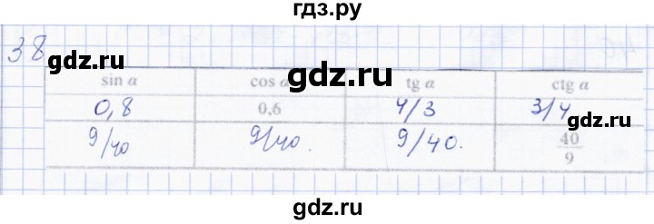 ГДЗ по геометрии 8 класс Солтан   упражнение - 38, Решебник