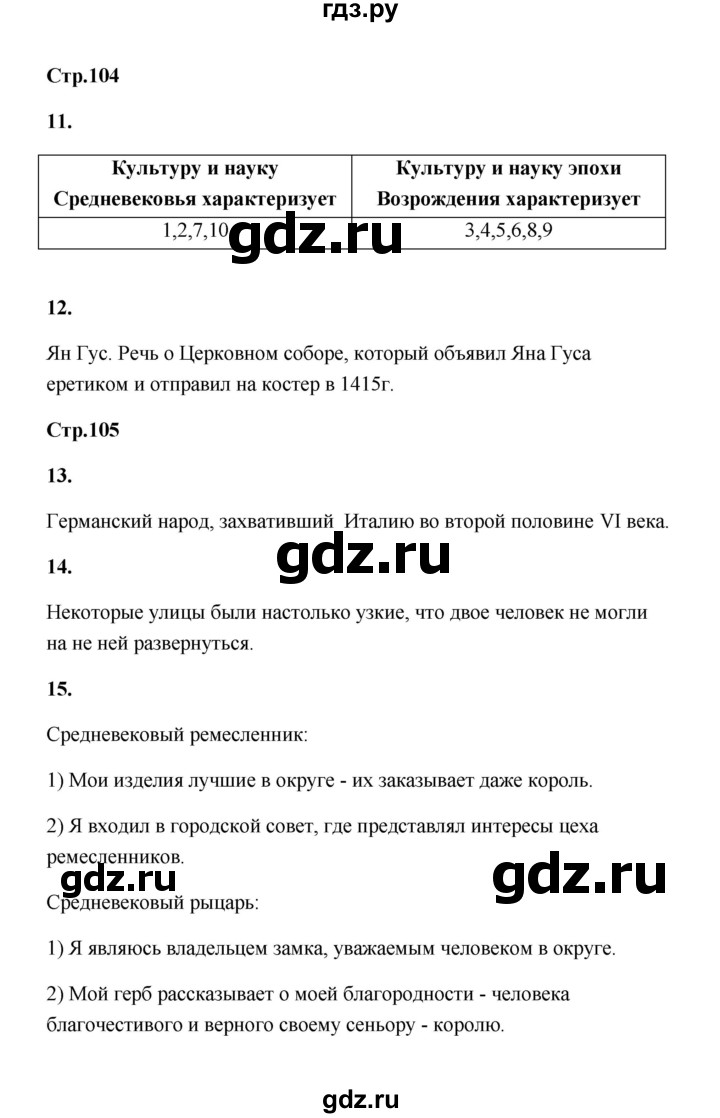 ГДЗ по истории 6 класс Крючкова проверочные и контрольные работы Средние века (Агибалов)  глава 10 (проверочные работы) / работа 2 (вариант) - 1, Решебник