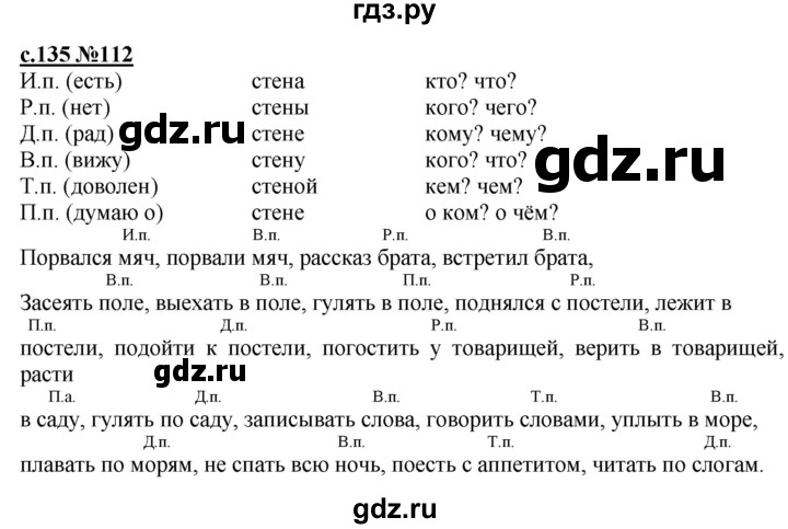 ГДЗ по русскому языку 3 класс Репкин   часть 1. страница - 135-139, Решебник №1