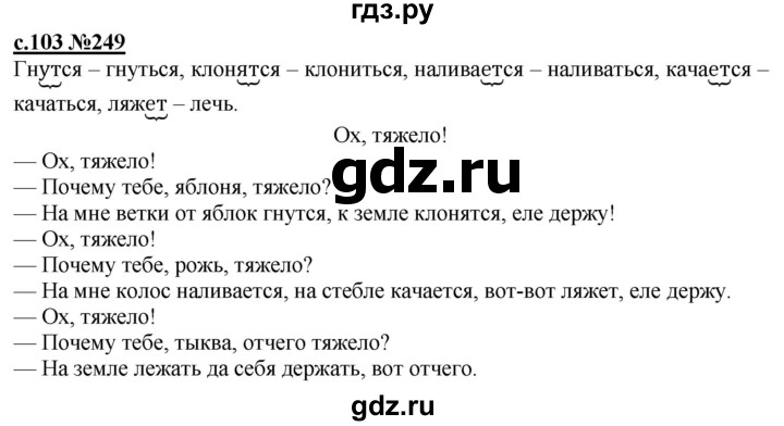 ГДЗ по русскому языку 3 класс Репкин   часть 2. страница - 103, Решебник №1