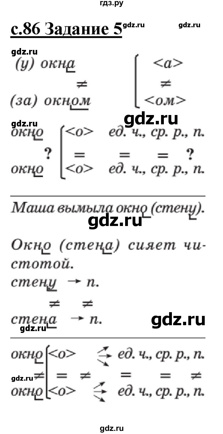 ГДЗ по русскому языку 3 класс Репкин   часть 1. страница - 86-87, Решебник №1