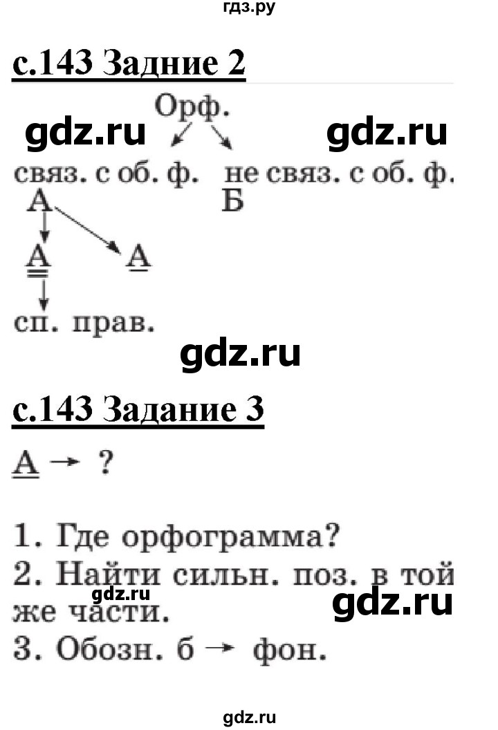 ГДЗ по русскому языку 3 класс Репкин   часть 2. страница - 143, Решебник №1