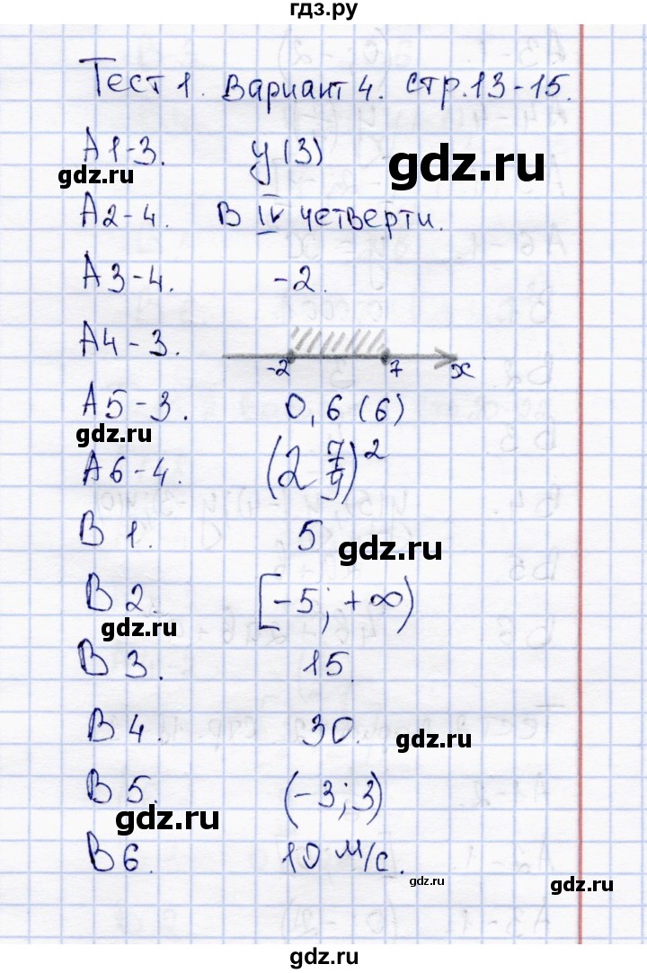 ГДЗ по алгебре 8 класс  Журавлев тесты (к учебнику Никольского)  тест / тест 1 (вариант) - 4, Решебник