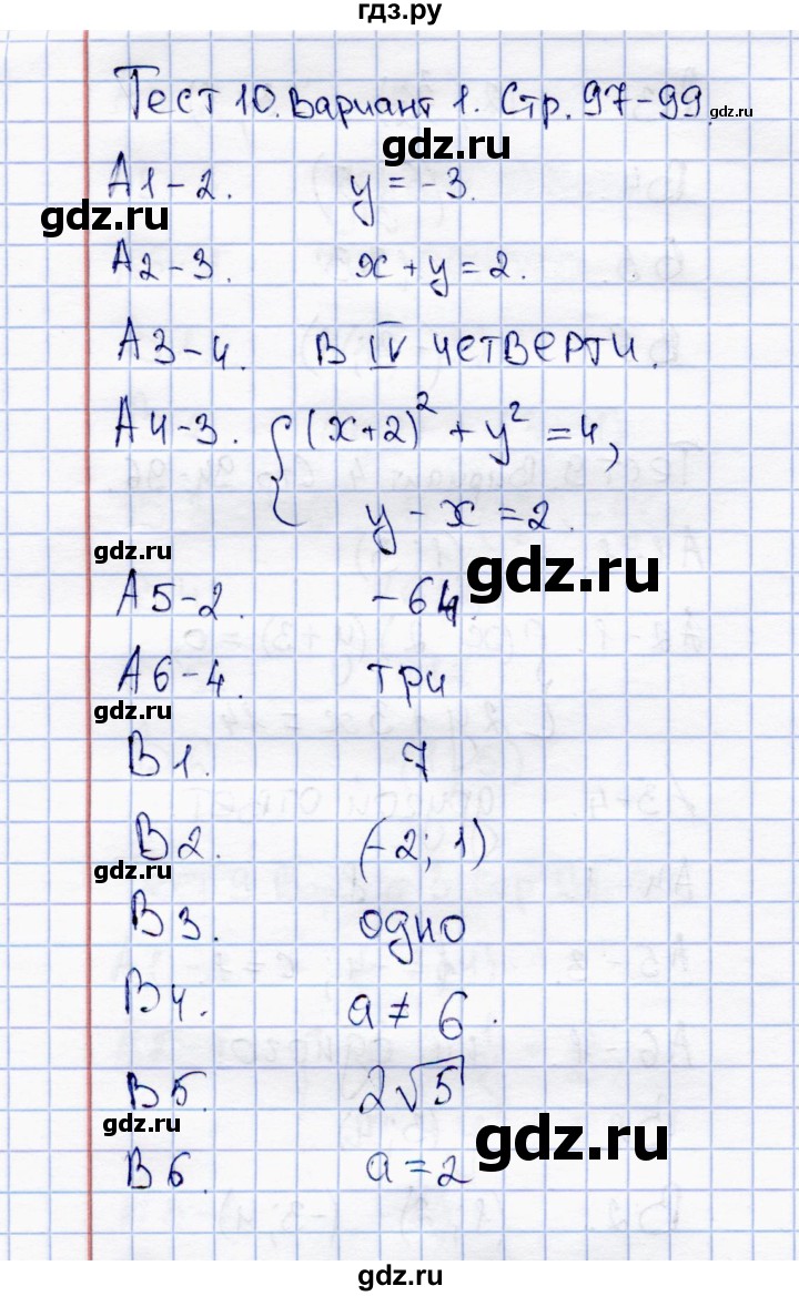 ГДЗ по алгебре 8 класс  Журавлев тесты (к учебнику Никольского)  тест / тест 10 (вариант) - 1, Решебник
